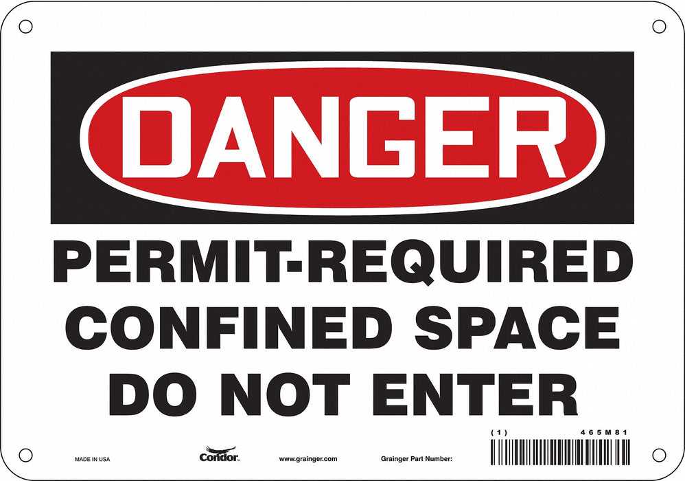 J6941 Safety Sign 7 in x 10 in Aluminum
