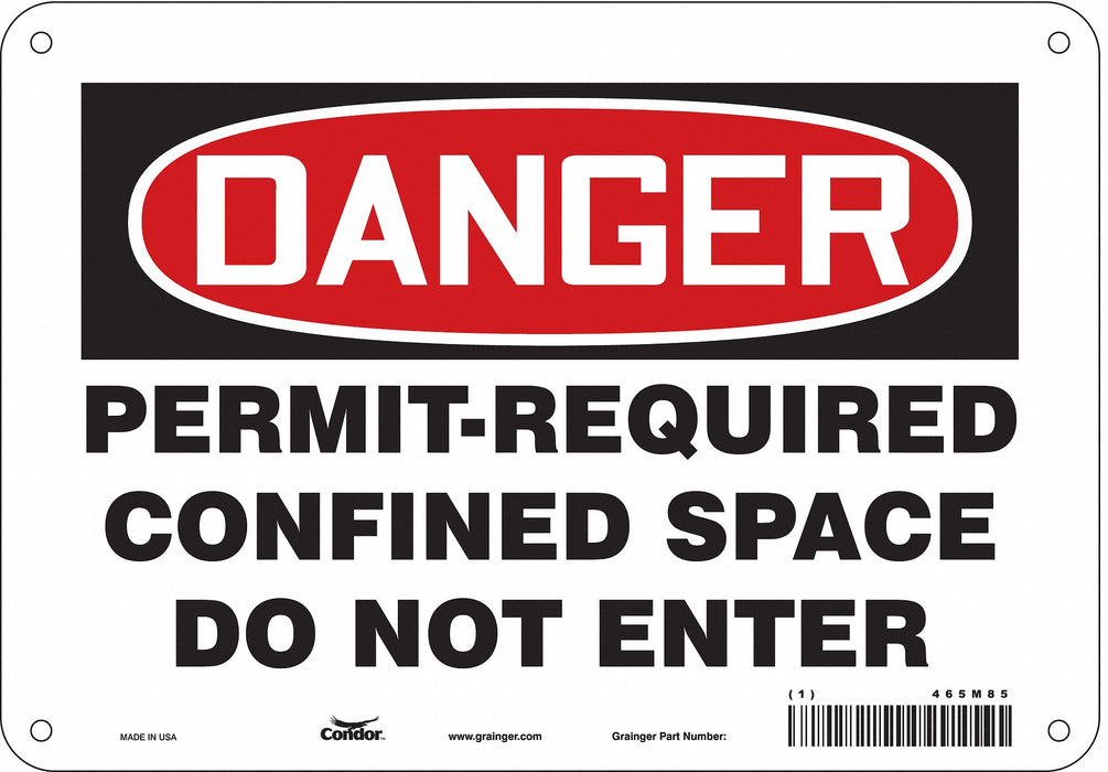 J6941 Safety Sign 7 inx10 in Polyethylene