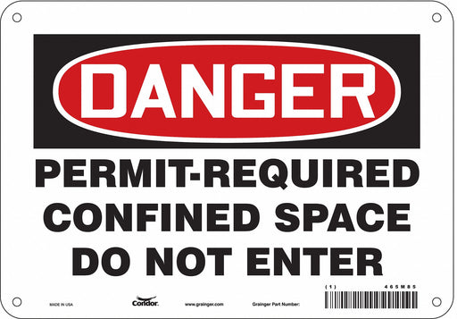 J6941 Safety Sign 7 inx10 in Polyethylene