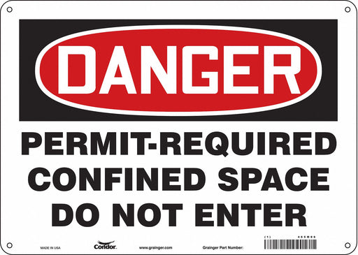 J6941 Safety Sign 10 inx14 in Polyethylene