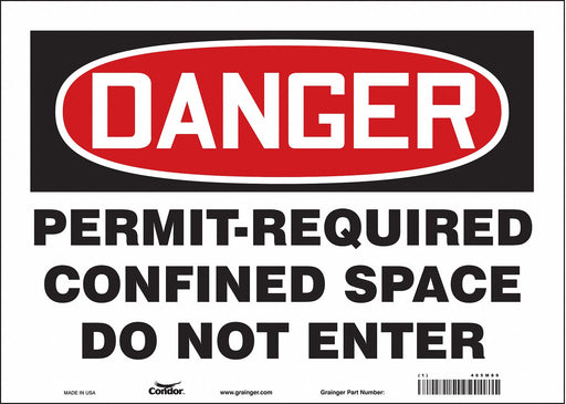 J6941 Safety Sign 10 inx14 in Vinyl