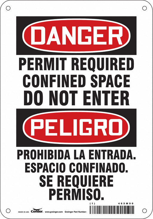 Safety Sign 10 inx7 in Aluminum
