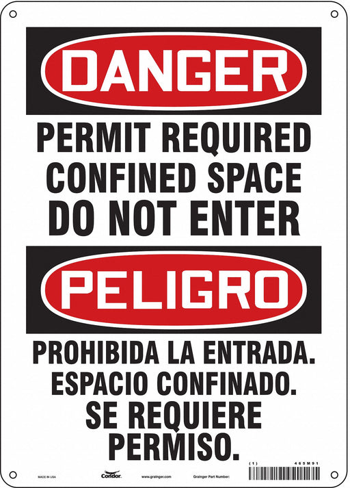 Safety Sign 14 inx10 in Aluminum