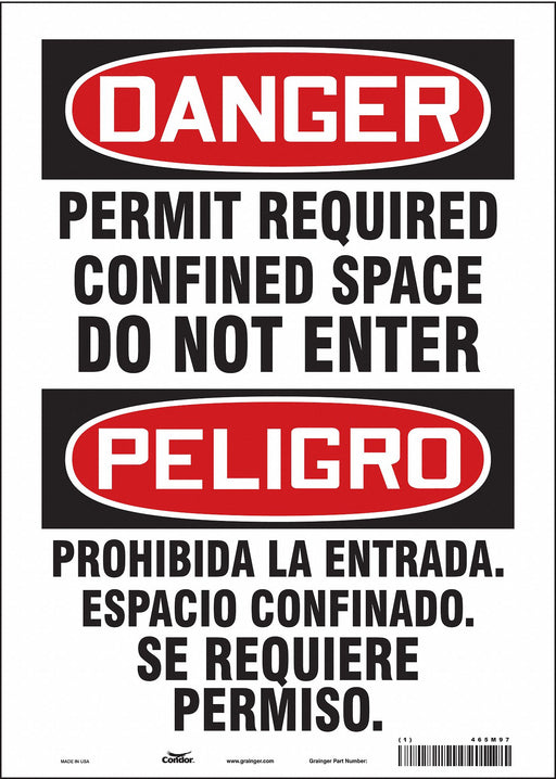 Safety Sign 14 inx10 in Vinyl