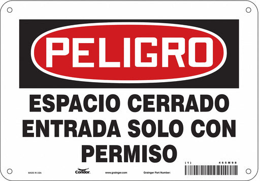 Safety Sign 7 in x 10 in Aluminum