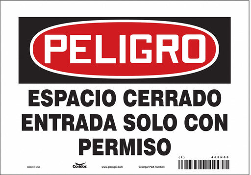 Safety Sign 7 inx10 in Vinyl