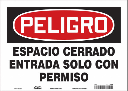 Safety Sign 10 inx14 in Vinyl