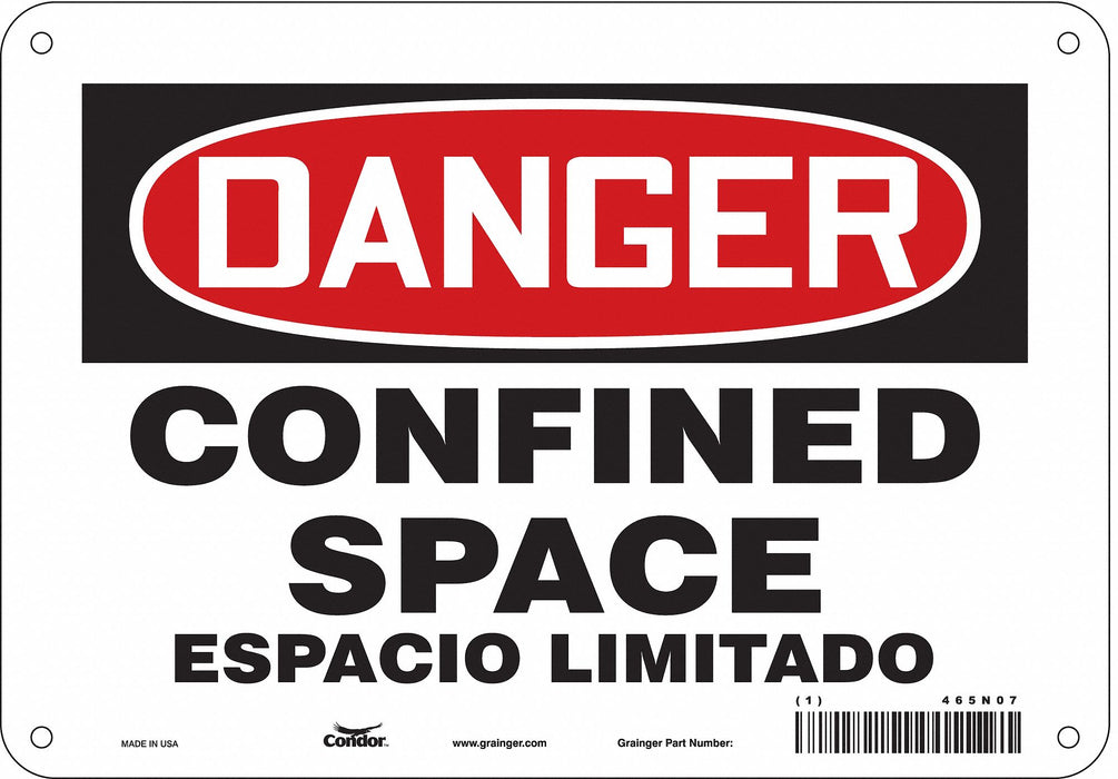 Safety Sign 7 in x 10 in Aluminum