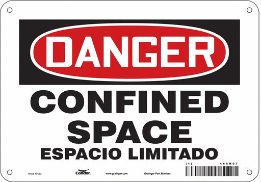 Safety Sign 7 in x 10 in Aluminum