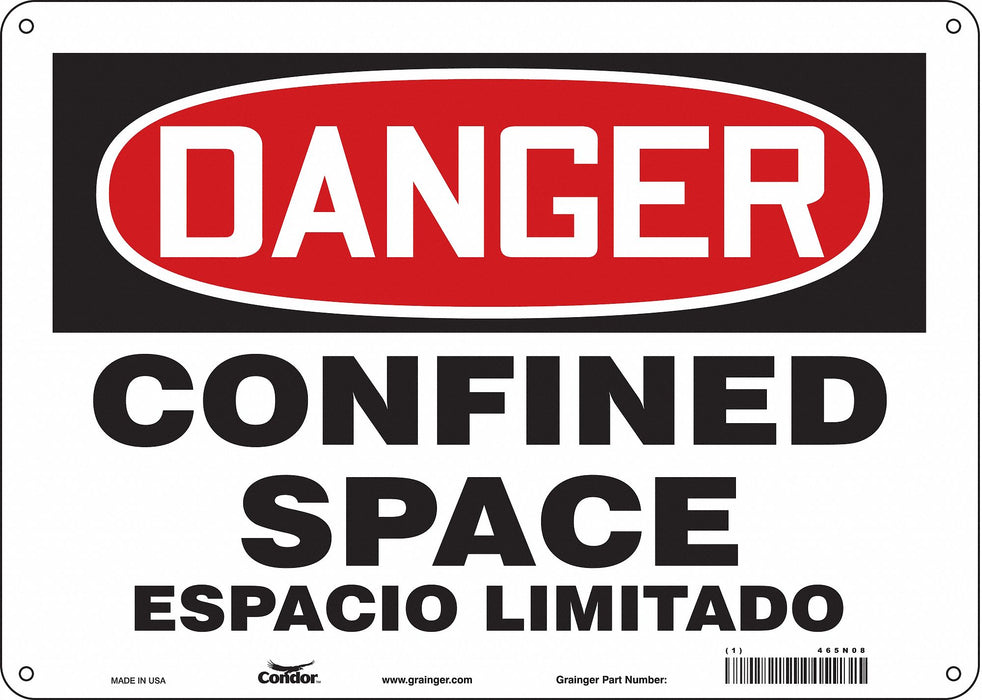 Safety Sign 10 inx14 in Aluminum