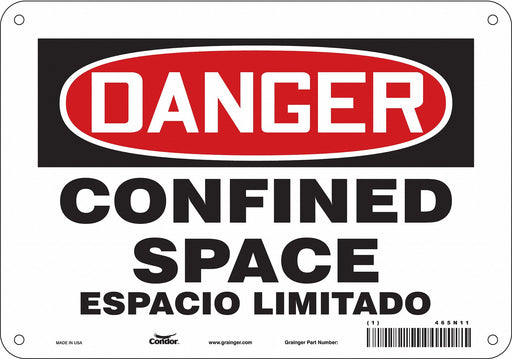Safety Sign 7 inx10 in Polyethylene