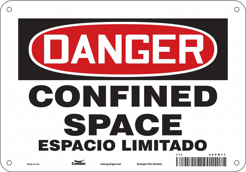 Safety Sign 7 inx10 in Polyethylene