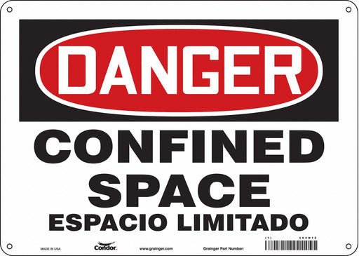 Safety Sign 10 in x 14 in Polyethylene