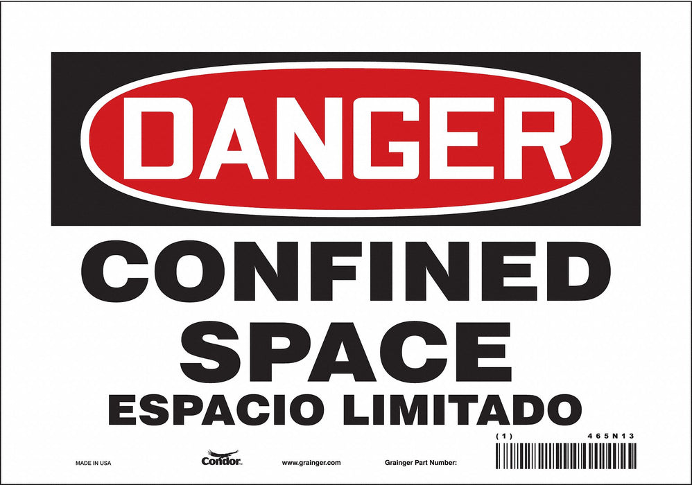 Safety Sign 7 inx10 in Vinyl