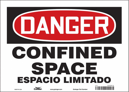Safety Sign 10 inx14 in Vinyl