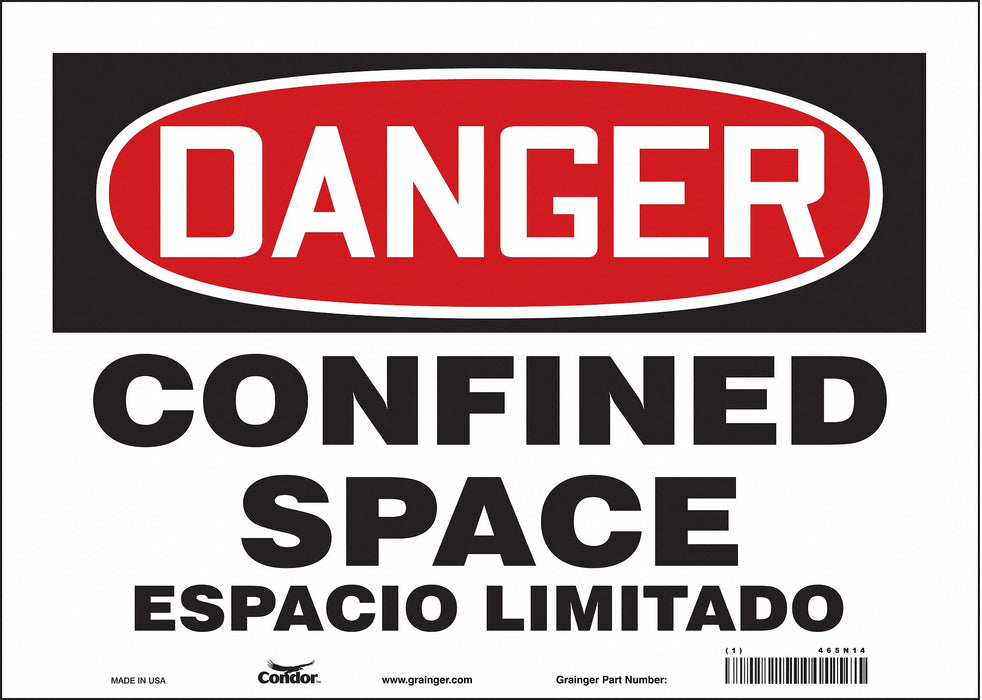 Safety Sign 10 inx14 in Vinyl
