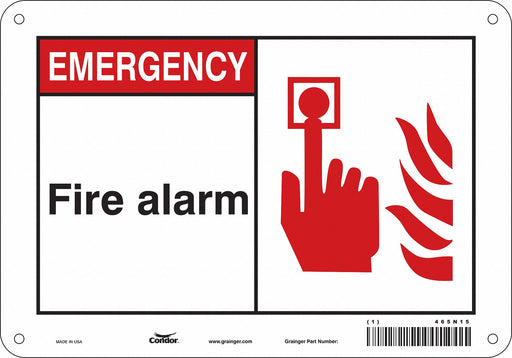 Safety Sign 7 in x 10 in Aluminum