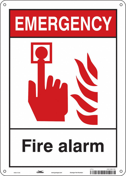 Safety Sign 14 in x 10 in Aluminum