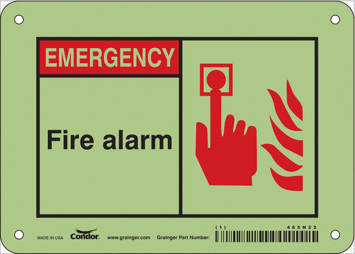 Safety Sign 5 in x 7 in Polyethylene