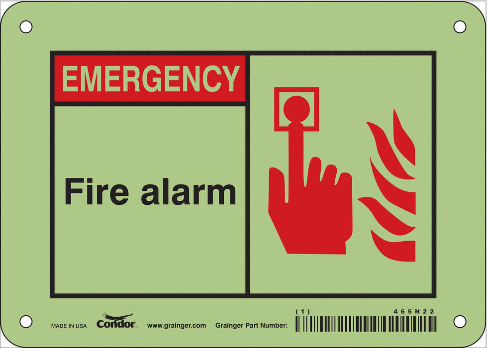 Safety Sign 5 in x 7 in Polyethylene