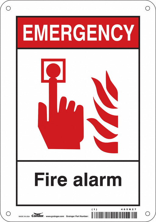 Safety Sign 10 in x 7 in Polyethylene