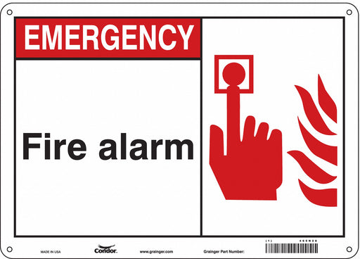 Safety Sign 10 in x 14 in Polyethylene