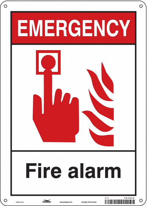 Safety Sign 14 in x 10 in Polyethylene