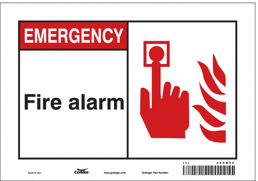Safety Sign 7 in x 10 in Vinyl