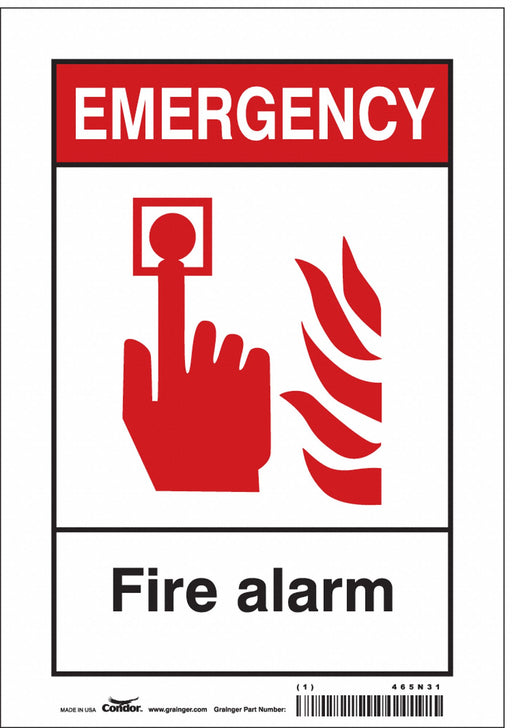 Safety Sign 10 in x 7 in Vinyl