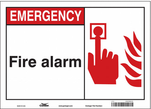 Safety Sign 10 in x 14 in Vinyl