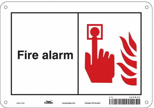 Safety Sign 7 in x 10 in Aluminum
