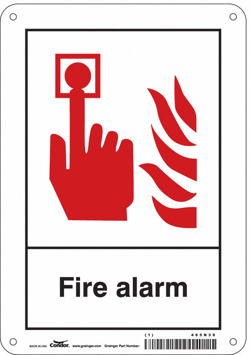 Safety Sign 10 in x 7 in Aluminum