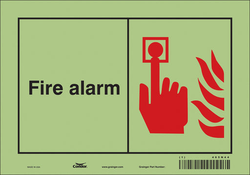 Safety Sign 7 in x 10 in Glow Vinyl