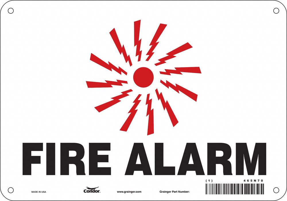 Safety Sign 7 in x 10 in Aluminum