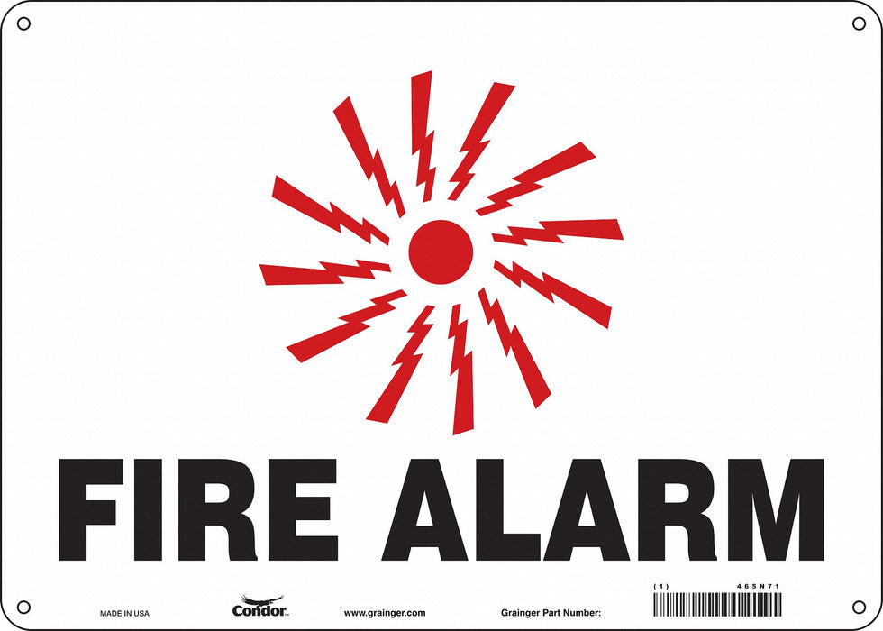 Safety Sign 10 in x 14 in Aluminum