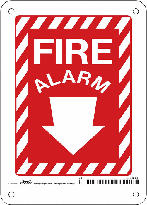 Safety Sign 7 in x 5 in Aluminum