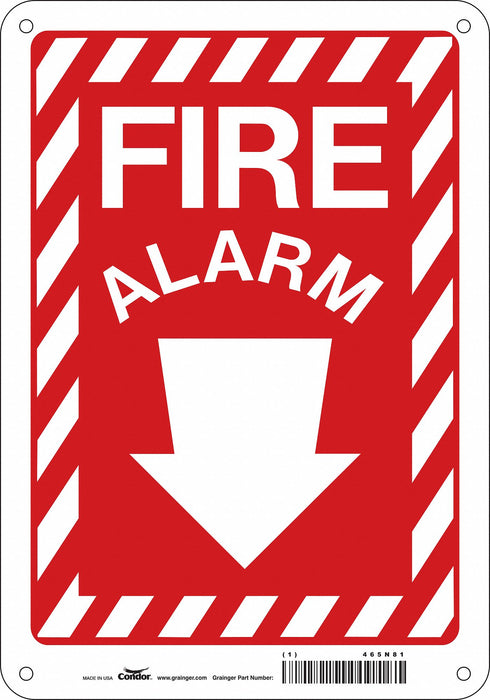 Safety Sign 10 in x 7 in Aluminum