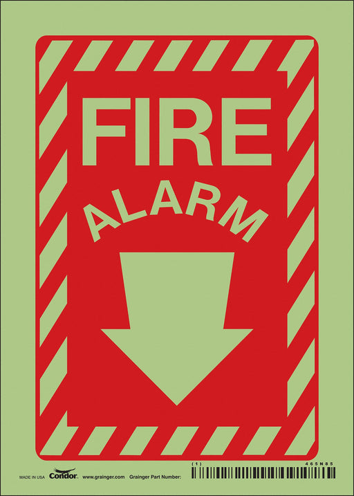 Safety Sign 7 in x 5 in Glow Vinyl