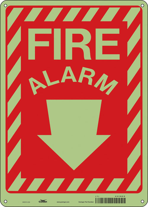 Safety Sign 14 in x 10 in Glow Vinyl