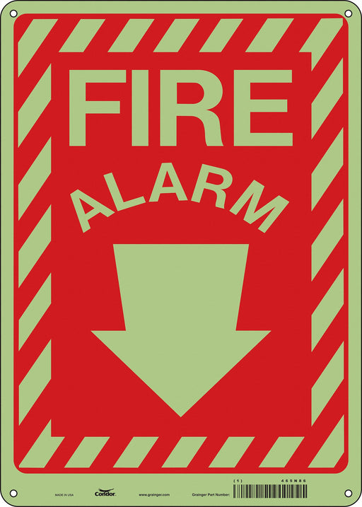 Safety Sign 14 in x 10 in Glow Vinyl