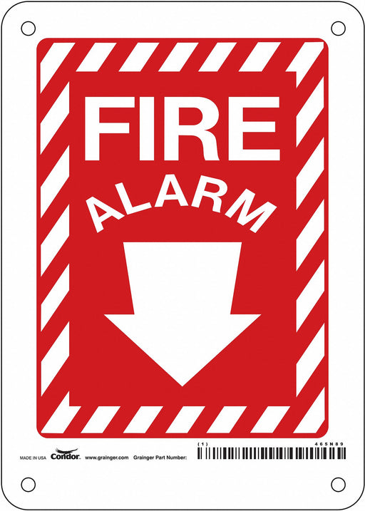 Safety Sign 7 in x 5 in Polyethylene