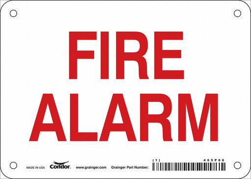 Safety Sign 5 in x 7 in Aluminum
