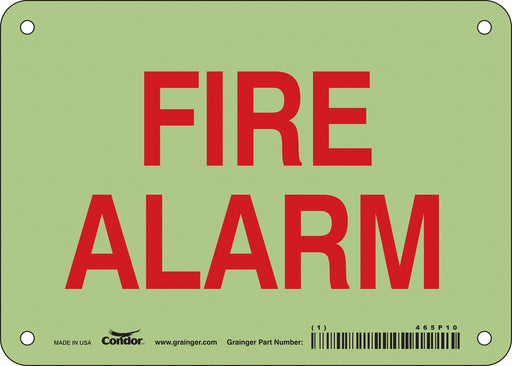 Safety Sign 5 in x 7 in Glow Vinyl