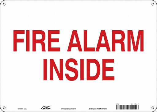 Safety Sign 10 in x 14 in Aluminum