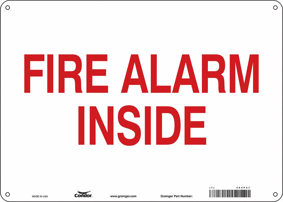 Safety Sign 10 in x 14 in Aluminum