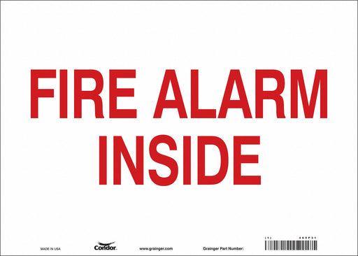 Safety Sign 10 in x 14 in Vinyl