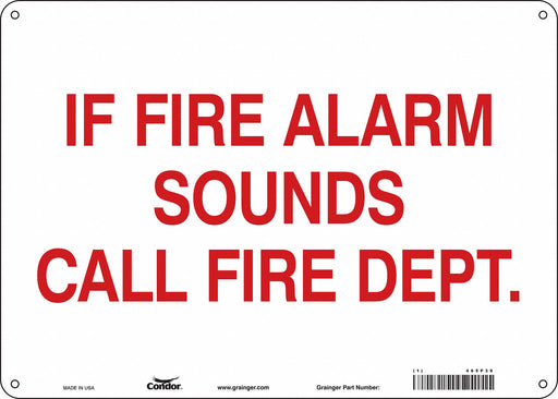 Safety Sign 10 in x 14 in Aluminum