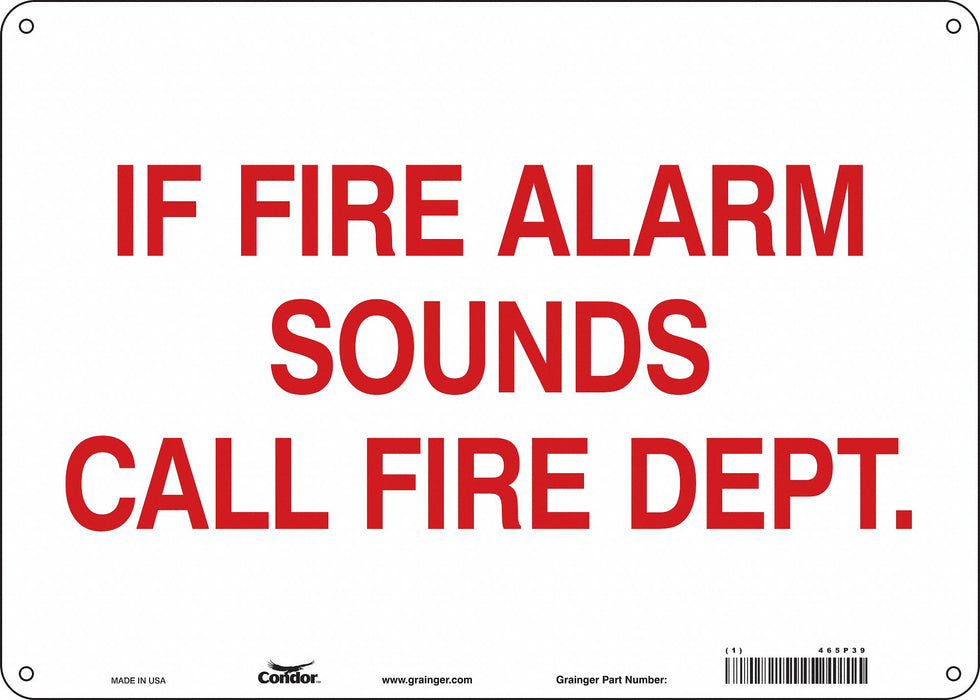 Safety Sign 10 in x 14 in Aluminum