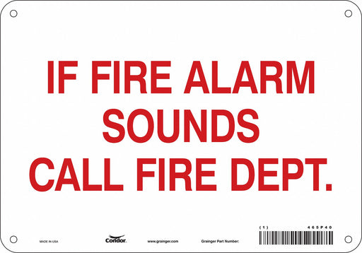 Safety Sign 7 in x 10 in Polyethylene