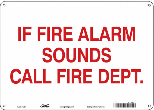 Safety Sign 10 in x 14 in Polyethylene